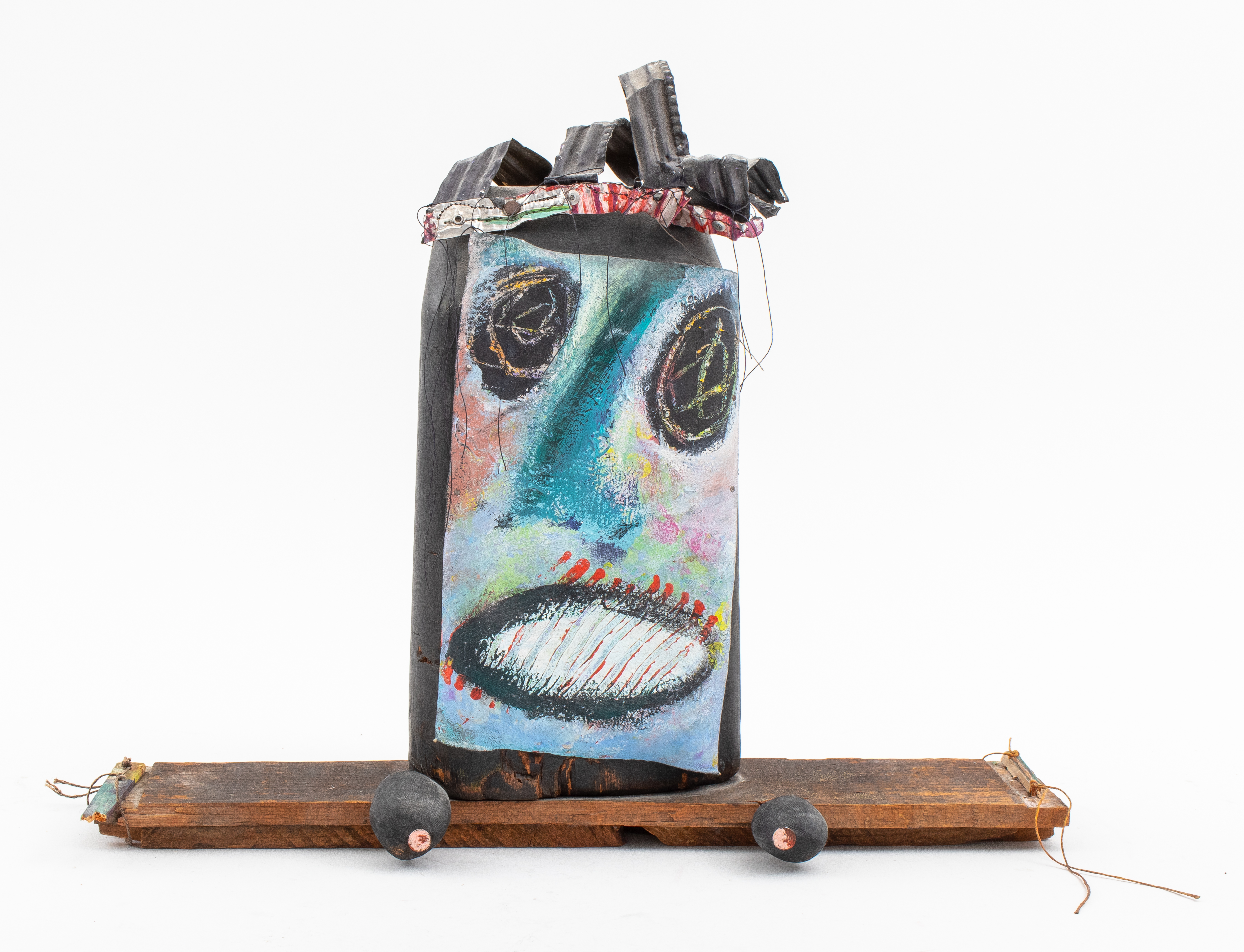 Appraisal: DEBORAH BARRETT WOMAN MIXED MEDIA SCULPTURE Deborah Barrett American active