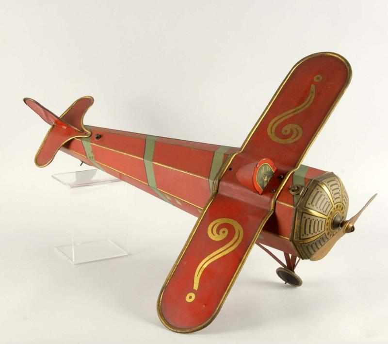 Appraisal: Airplane Figural Biscuit Tin Description Beautiful condition Complete Condition Near