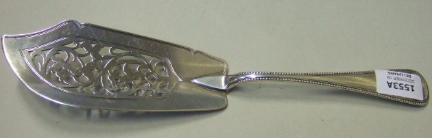 Appraisal: A silver old English pattern fish slice London by Elizabeth