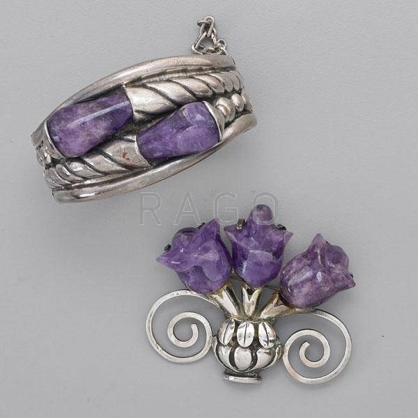 Appraisal: WILLIAM SPRATLING AMETHYST AND STERLING JEWELRY Condition Report