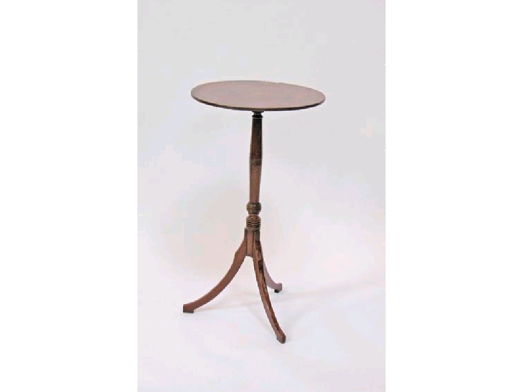 Appraisal: A GEORGE III SHERATON DESIGN WINE TABLE the circular top