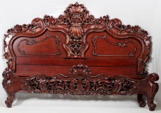 Appraisal: CARVED MAHOGANY BEDROOM SUITE PIECES CARVED MAHOGANY BEDROOM SUITE PIECES