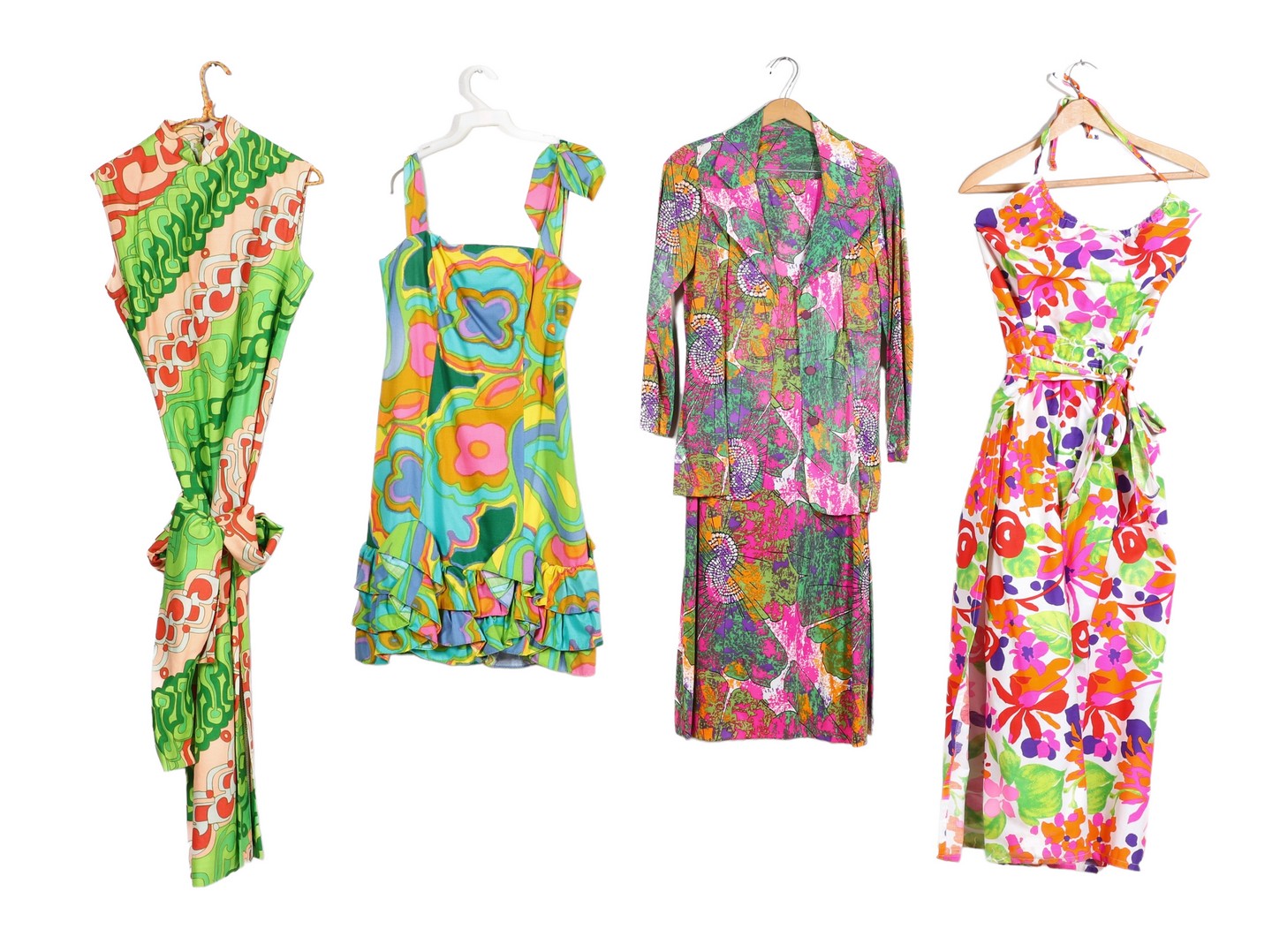 Appraisal: 's dresses and ensembles to include cotton tropical floral halter