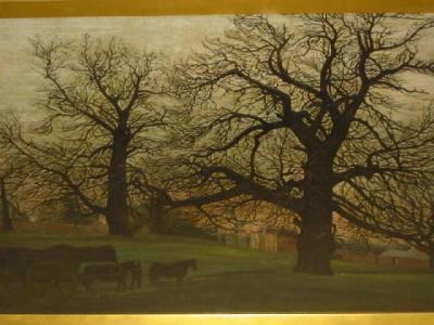 Appraisal: WALTER MEEGAN Roundhay Park Leeds indistinctly signed x gilt frame