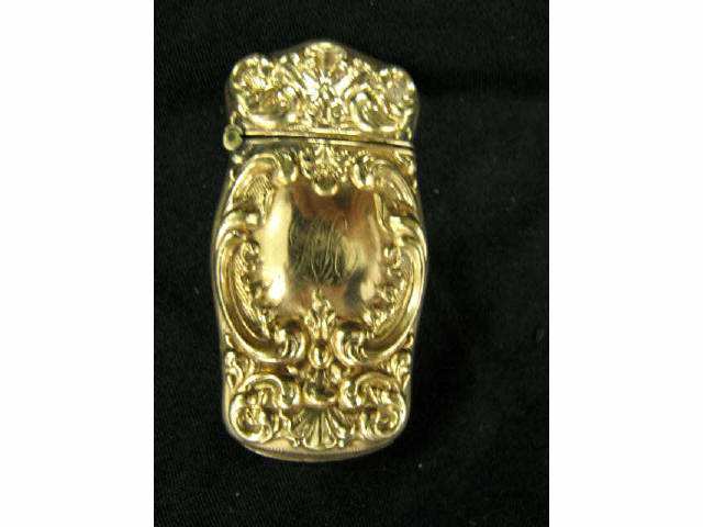 Appraisal: Victorian Gold Filled Match Safe rococo design