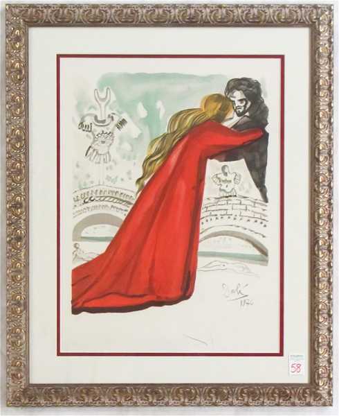 Appraisal: AFTER SALVADOR DALI PRINT Spain - depicting a woman in