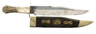 Appraisal: Battle of Buena Vista Bowie Knife by Warrick Works Texas