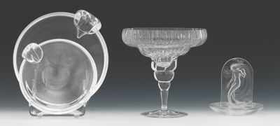 Appraisal: A Collection of Crystal Tabletop Articles Steuben Rosenthal Lalique Two