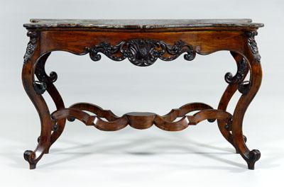 Appraisal: Classical rosewood pier table probably original dark purple to ivory