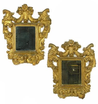 Appraisal: A pair of th century Italian giltwood and gesso wall