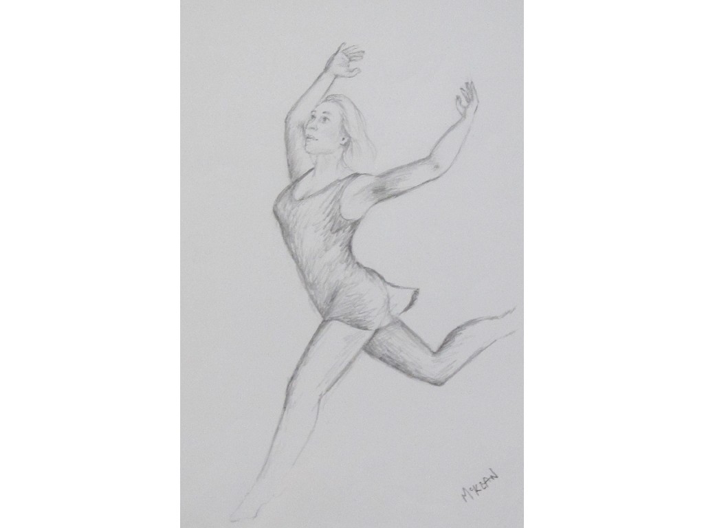 Appraisal: GRAHAM MCKEAN b BALLET DANCER Pencil sketch signed x cm