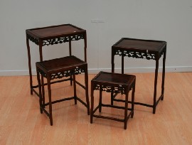 Appraisal: A Chinese nest of four rosewood tables