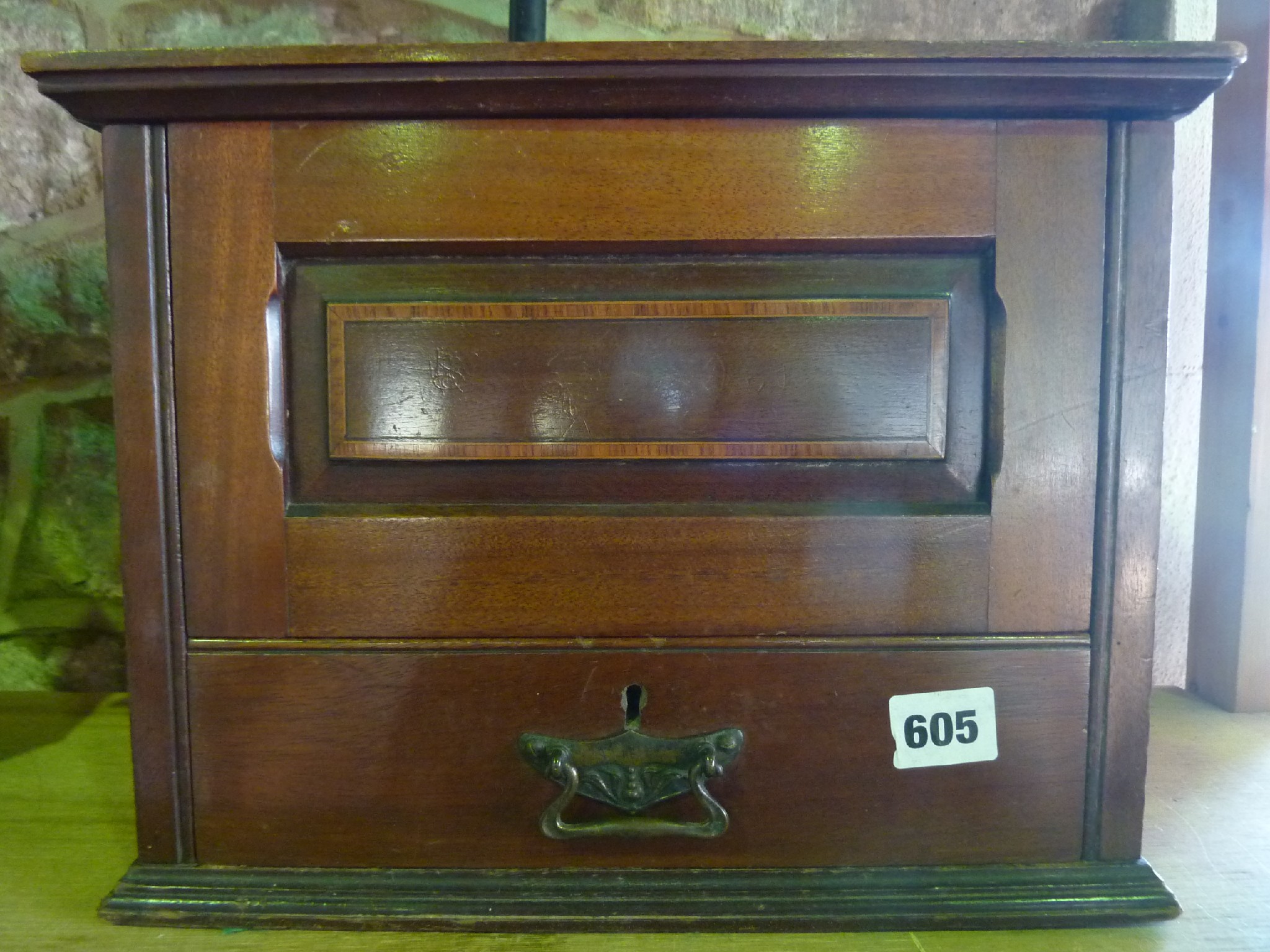 Appraisal: A late th early th century mahogany smoker's cabinet with