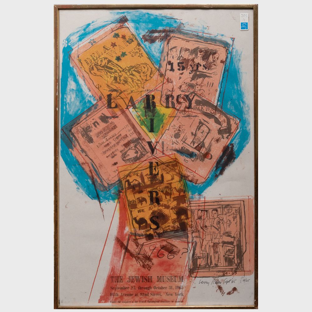 Appraisal: Larry Rivers - The Jewish Museum Lithograph in colors on