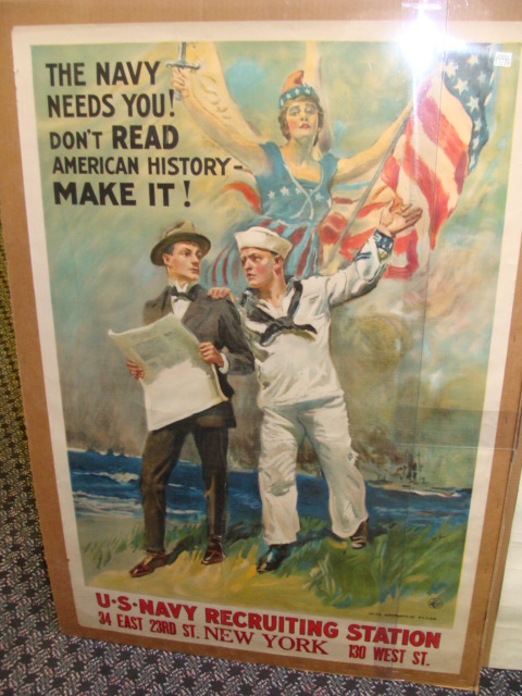 Appraisal: James Montgomery Flagg American - THE NAVY NEEDS YOU Poster