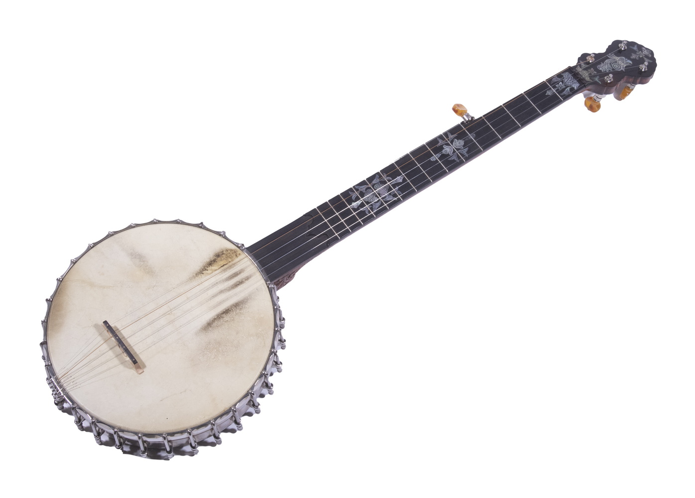 Appraisal: DOUG UNGER -STRING CONVERSION BANJO Carved heel and inlaid neck