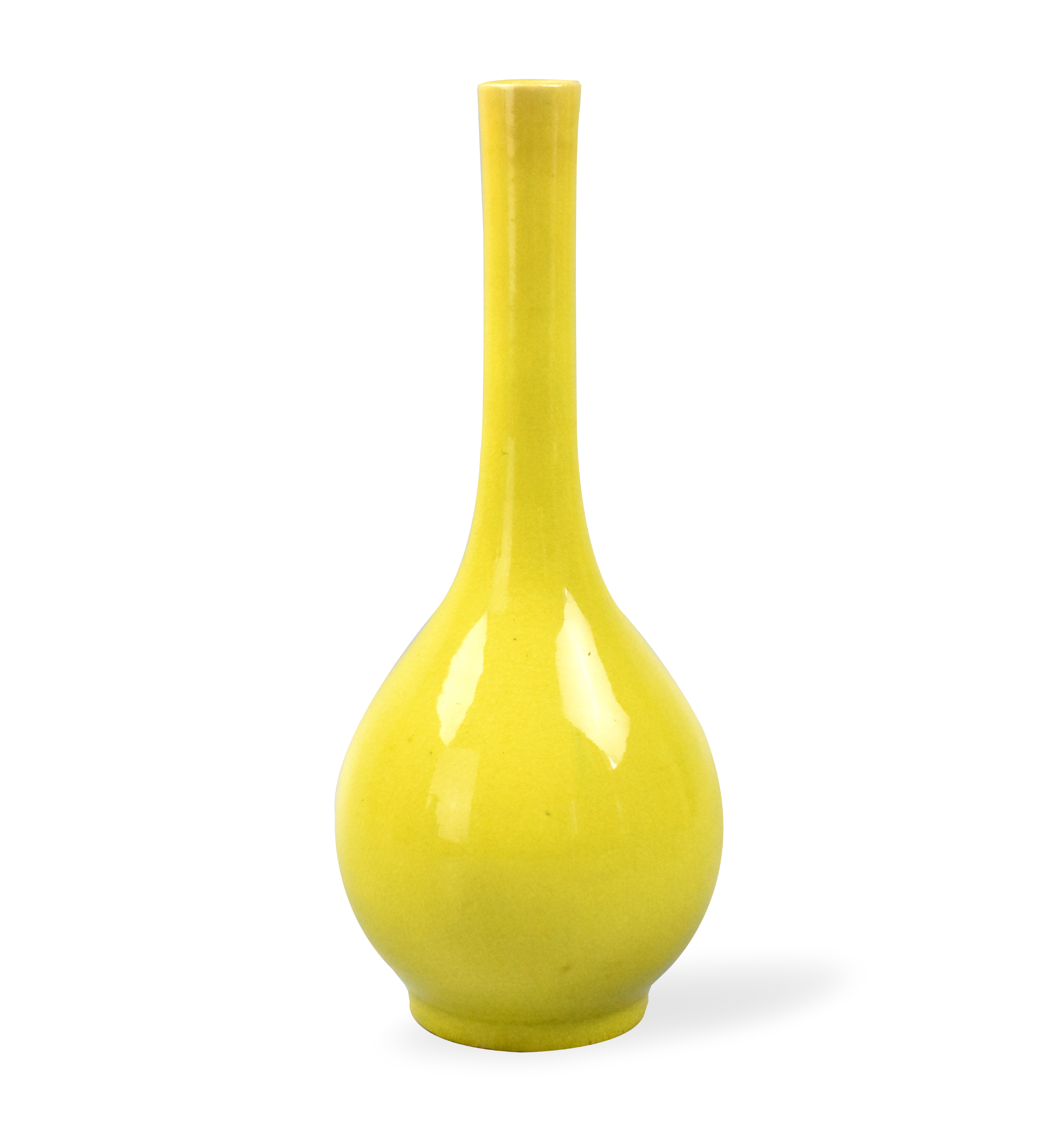 Appraisal: A Chinese yellow glazed vase dating from the Republic period