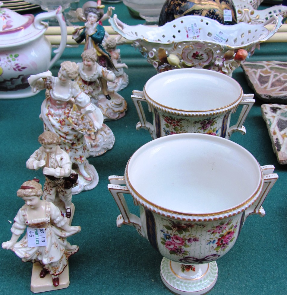 Appraisal: A quantity of ceramics including a Crown Derby ewer early