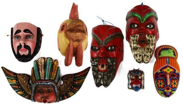 Appraisal: lot of Masks Mexico and Guatemala th c including Parachico