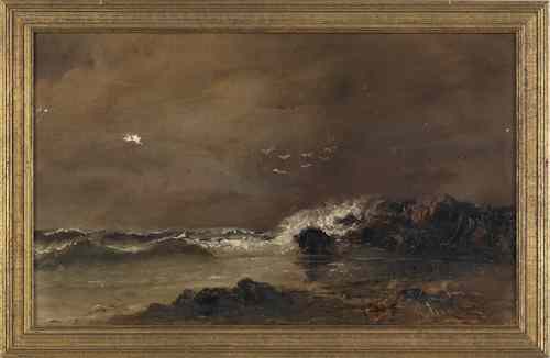 Appraisal: Alexander Charles Stuart American - oil on board coastal scene