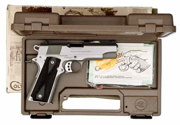 Appraisal: Colt Combat Commander Stainless Semi-Auto Pistol ACP cal '' barrel