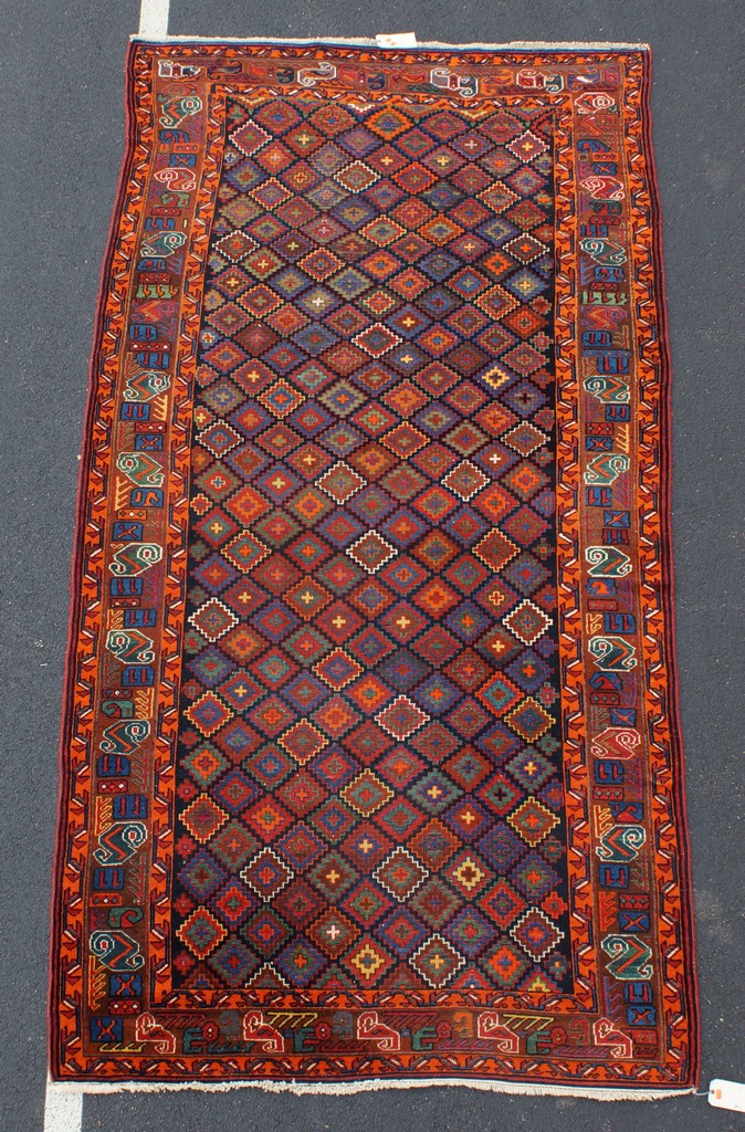 Appraisal: x Turkish throw rug