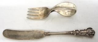 Appraisal: Tiffany Co Sterling Silver Utensils Comprising a butter knife and