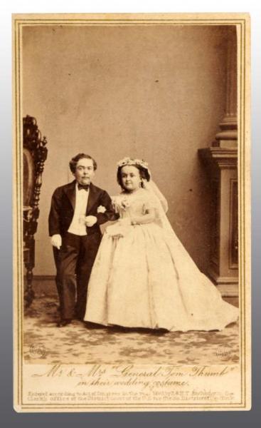 Appraisal: P T Barnum's General Tom Thumb Wife CDV Description By