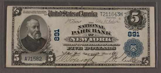 Appraisal: United States National Bank Note Third Charter Series of signed