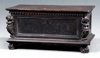 Appraisal: Italian Baroque walnut lift top chest of small size with