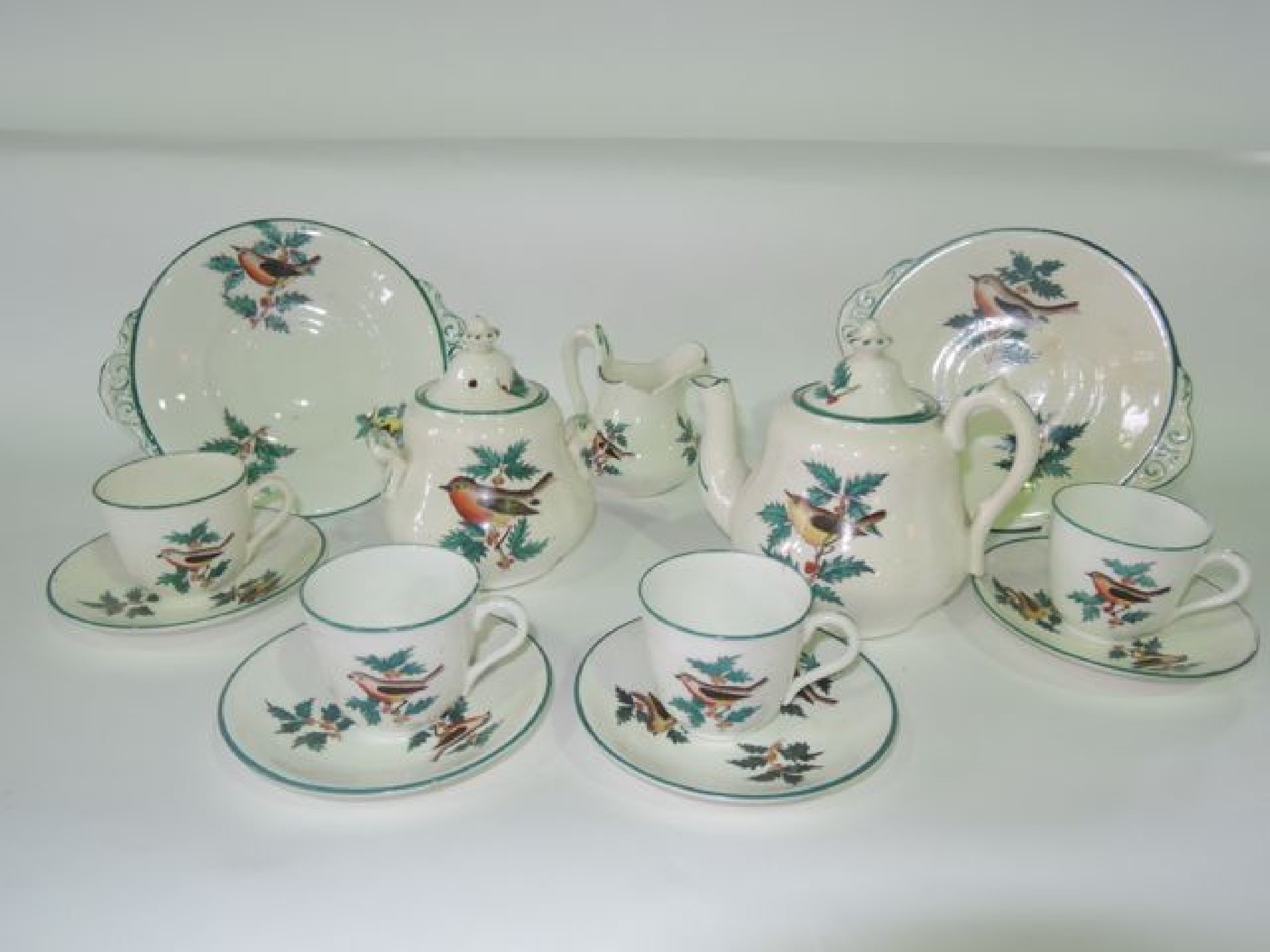 Appraisal: A collection of Victorian childs miniature tea wares with printed