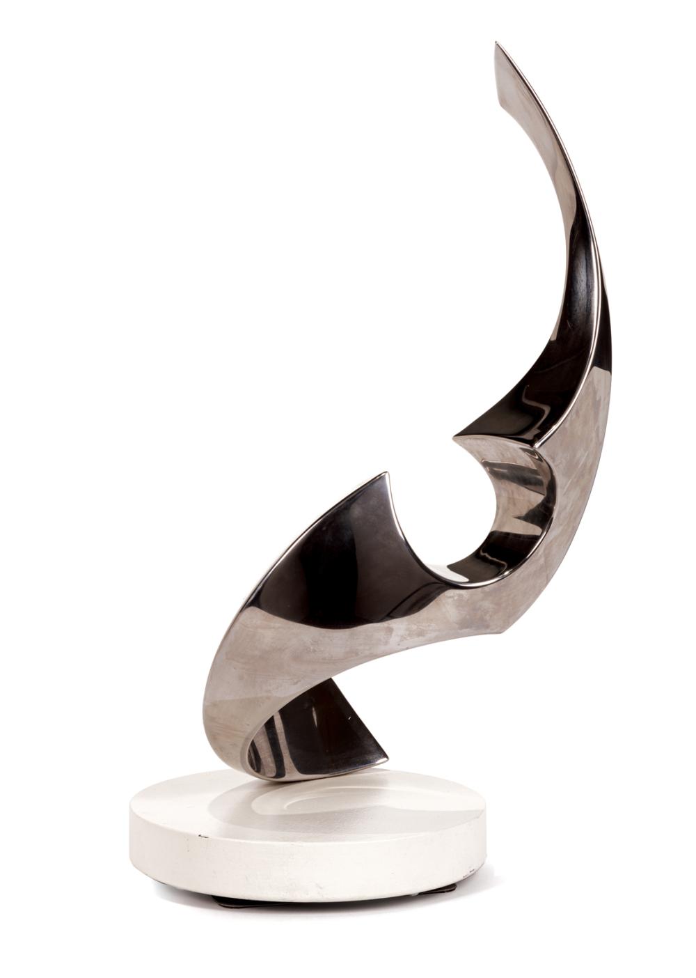 Appraisal: Todd Reuben American Vermont b Sculpture chrome and painted wood