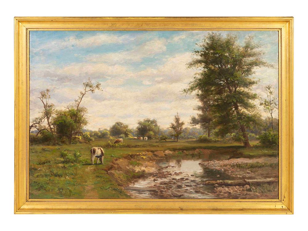 Appraisal: Jonathan Bradley Morse American - Pastoral Scene with Grazing Cows