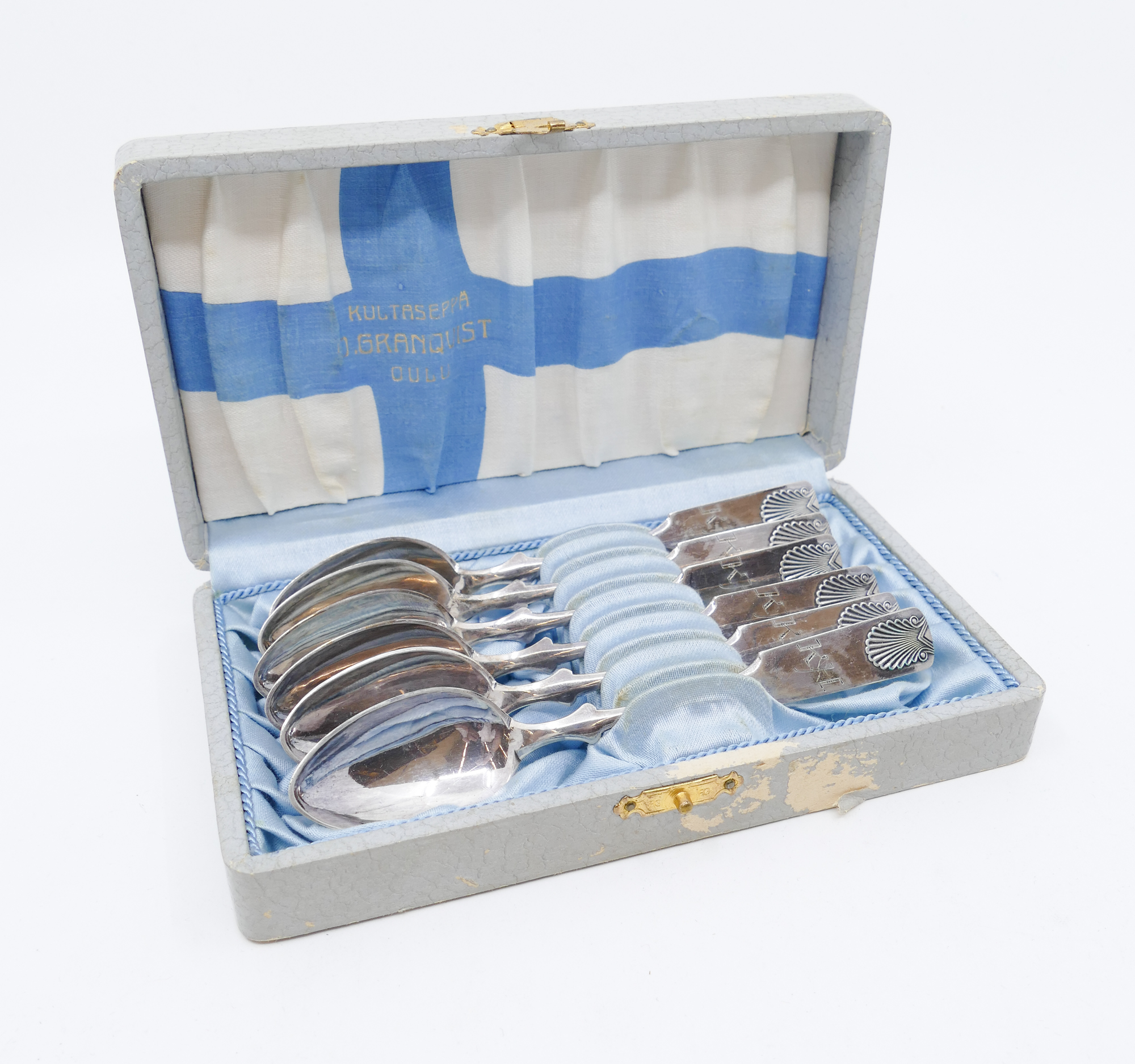 Appraisal: pc Finnish Silver O Granquist Teaspoon Set dated A -