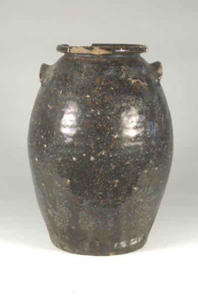 Appraisal: Impressed key for George Donkel Two gallon alkaline glazed jar