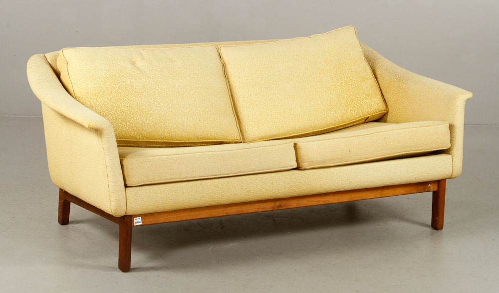 Appraisal: - Mid-Century Sofa Mid-century sofa with original upholstery signed Dux