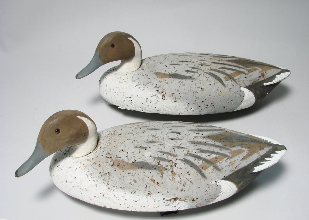 Appraisal: FOUR CORK DECOYS By George Soule of Freeport Maine Two