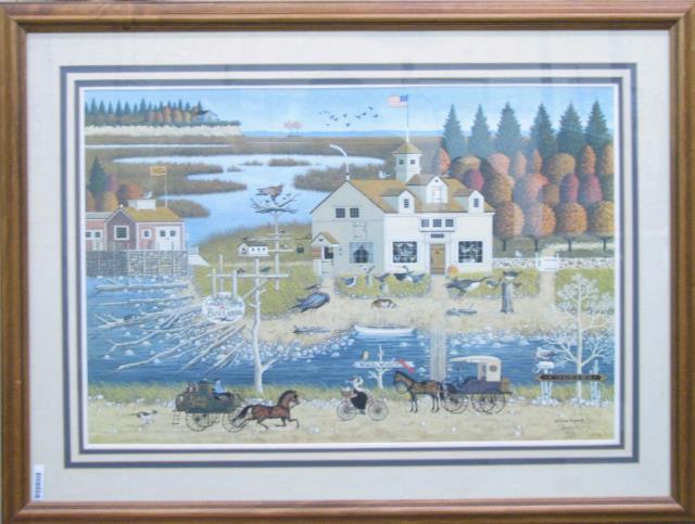 Appraisal: A framed limited edition Charles Wysocki print Carver Coggins pencil