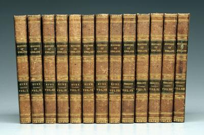 Appraisal: Set of leather-bound books complete set David Hume The History