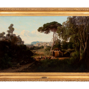 Appraisal: Adolphe-Paul- mile Balfourier French - Paysage Andalou oil on canvas