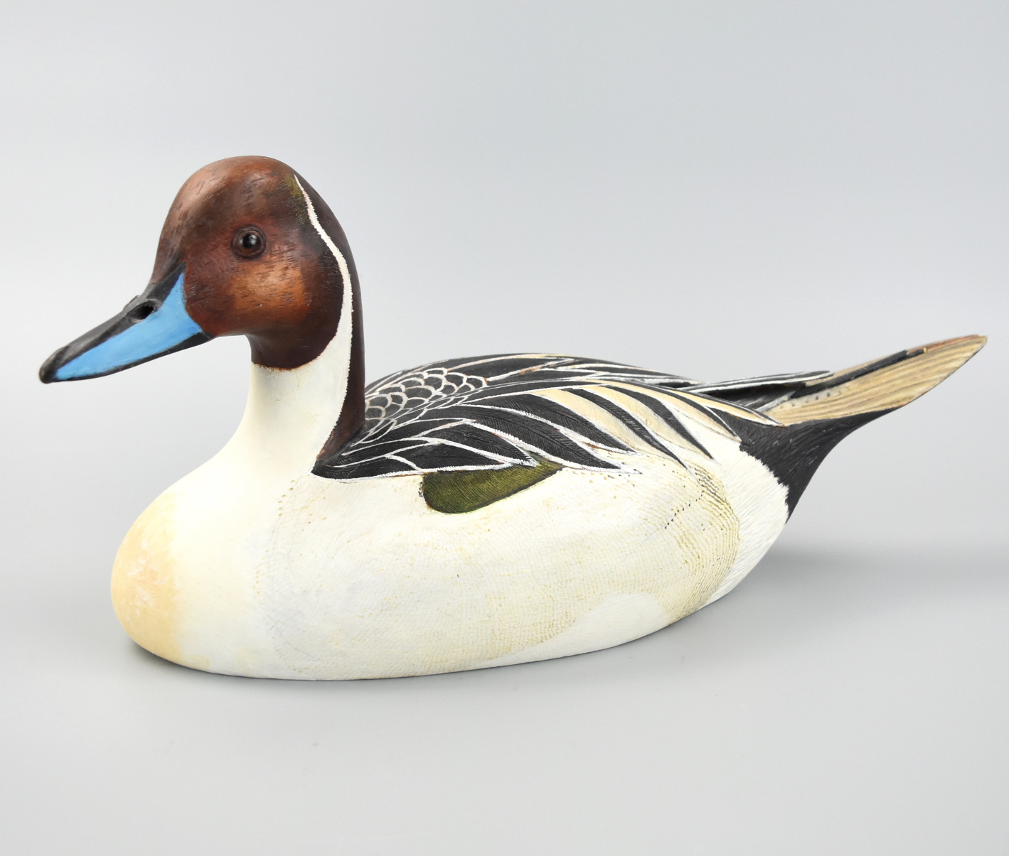 Appraisal: PAINTED WOOD DUCK DECOY SIGNED Northern Pintail Anas acuta in