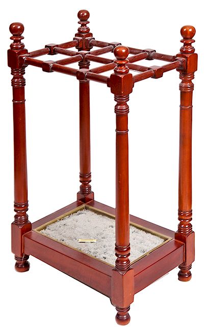 Appraisal: Cherry Cane Stand- Ca - An original six divide cane