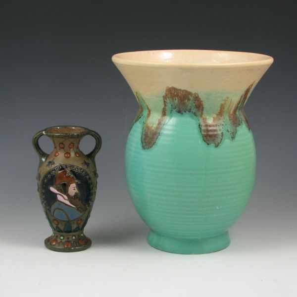 Appraisal: Two pieces of European pottery including a '' Amphora vase