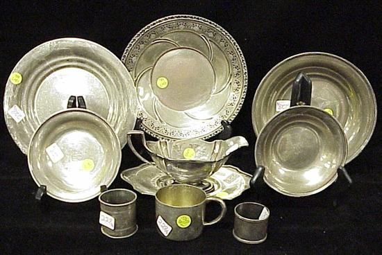 Appraisal: SILVER Gorham sauceboat and liner four pieces of S Kirk