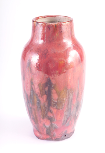 Appraisal: DEDHAM HUGH ROBERTSON Experimental vase covered in a thick curdled