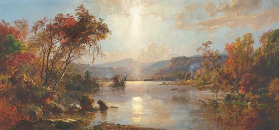 Appraisal: JASPER FRANCIS CROPSEY American - Homestead on Greenwood Lake oil