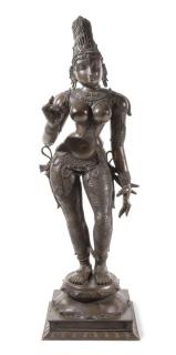 Appraisal: An Indian Bronze Figure of a Standing Parvati Height inches