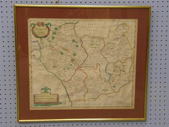 Appraisal: th century Robert Morden Map of Leicestershire EXEMPT FROM VAT