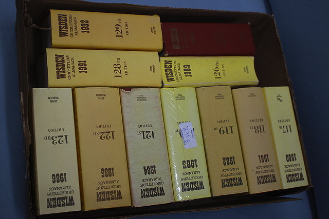 Appraisal: ELEVEN WISDEN CRICKETER ALMANACS from the 's and 's