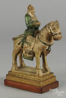 Appraisal: Chinese Ming dynasty sancai glaze pottery horse and rider ''